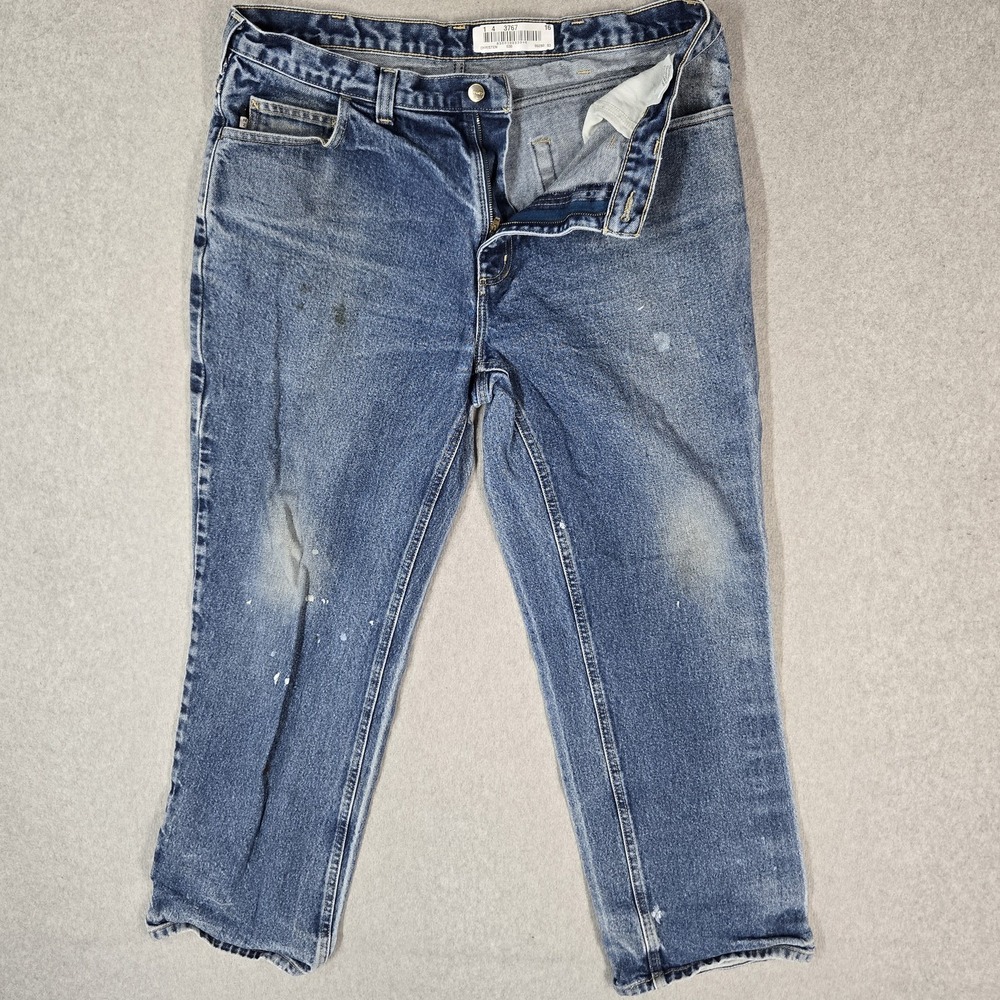 Carhartt Men Jeans 38X30 Blue Denim B36 FR Jeans 30" Inseam READ